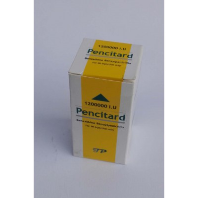 pencitard ( benzathine benzylpenicillin 1200000 I.U ) for IM injection only 